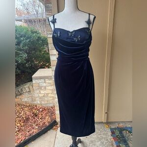 Elegant Navy Blue Evening Dress